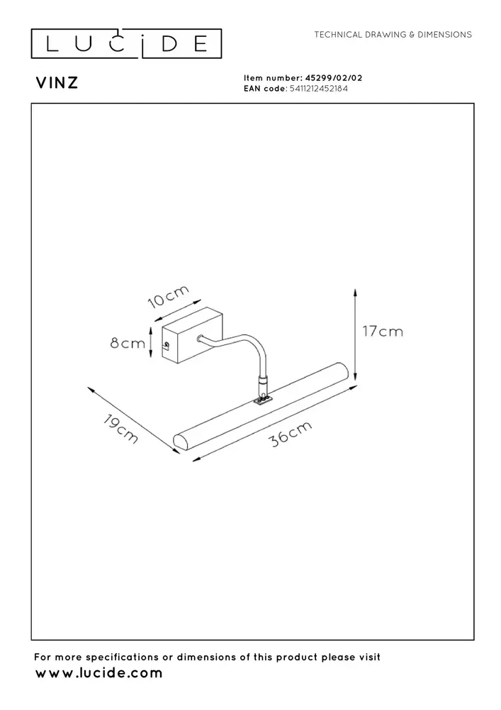Lucide VINZ - Bilderleuchte - 2xG9 - Matt Gold / Messing