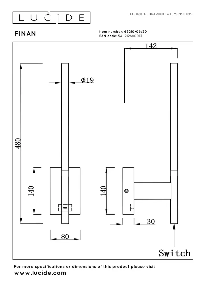 Lucide FINAN - Wandleuchte - LED - 1x6W 2700K - Mit USB-Ladestation - Schwarz Lucide FINAN - Wandleuchte - LED - 1x6W 2700K - Mit USB-Ladestation - Schwarz