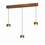 Freelight Hängelampe Cosmo 3-flammig L 90 cm Komfortlift Bronze Gold