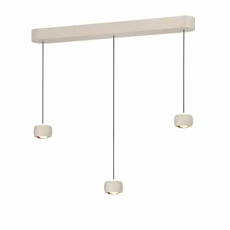 Freelight Hängelampe Cosmo 3-flammig L 90 cm Komfortlift beige Freelight Hängelampe Cosmo 3-flammig L 90 cm Komfortlift beige