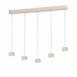 Freelight Hängelampe Cosmo 5-flammig L 120 cm Komfortlift beige Freelight Hängelampe Cosmo 5-flammig L 120 cm Komfortlift beige
