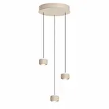 Freelight Hängelampe Cosmo 3-flammig Ø 35 cm Komfortlift beige Freelight Hängelampe Cosmo 3-flammig Ø 35 cm Komfortlift beige