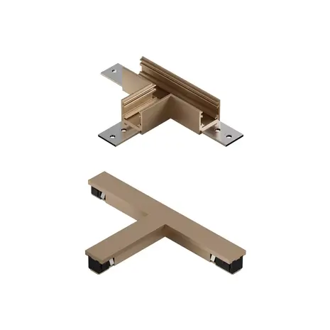 Lucide Premium LINIAL T-Verbindungsstück – 1-phasiges Schienensystem / Schienenbeleuchtung – Champagner Lucide Premium LINIAL T-Verbindungsstück – 1-phasiges Schienensystem / Schienenbeleuchtung – Champagner