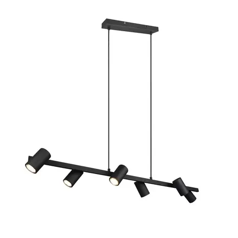 Trio Leuchten Hängelampe Marley 6-flammig L 115 cm schwarz Trio Leuchten Hängelampe Marley 6-flammig L 115 cm schwarz