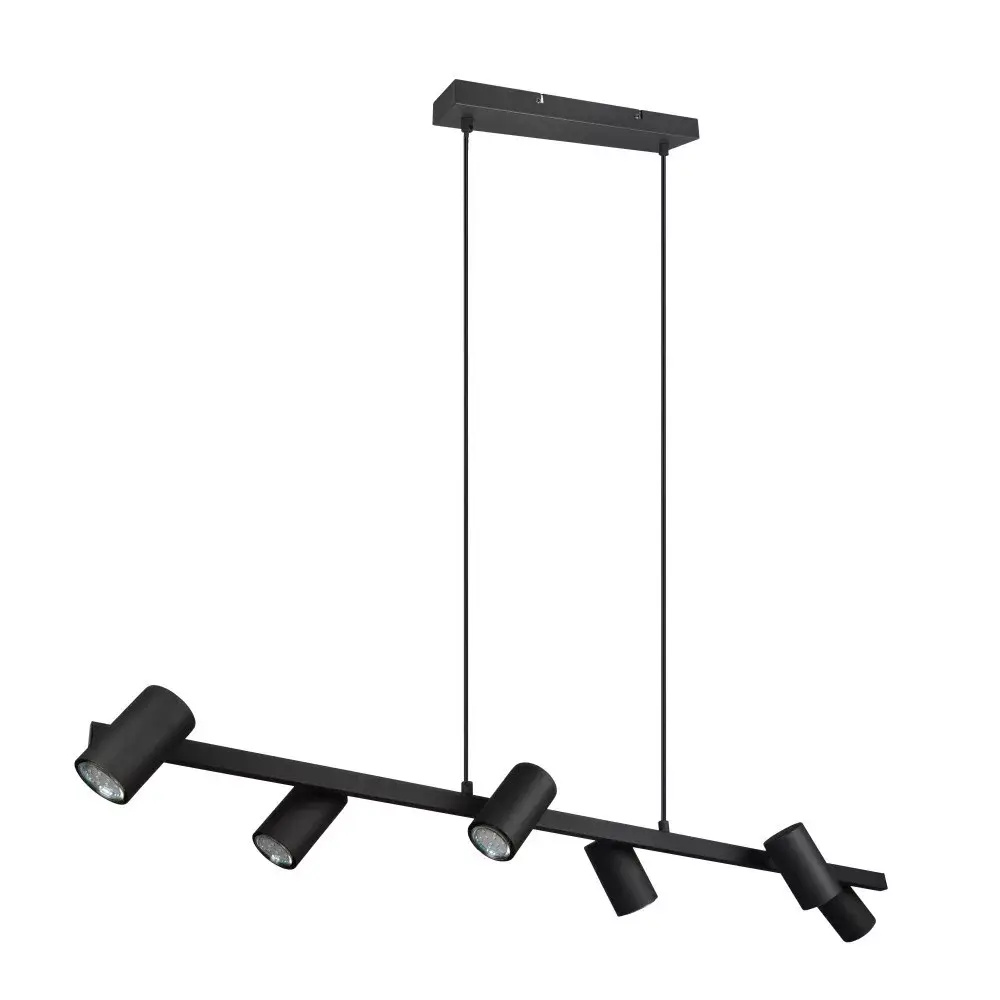 Trio Leuchten Hängelampe Marley 6-flammig L 115 cm schwarz Trio Leuchten Hängelampe Marley 6-flammig L 115 cm schwarz