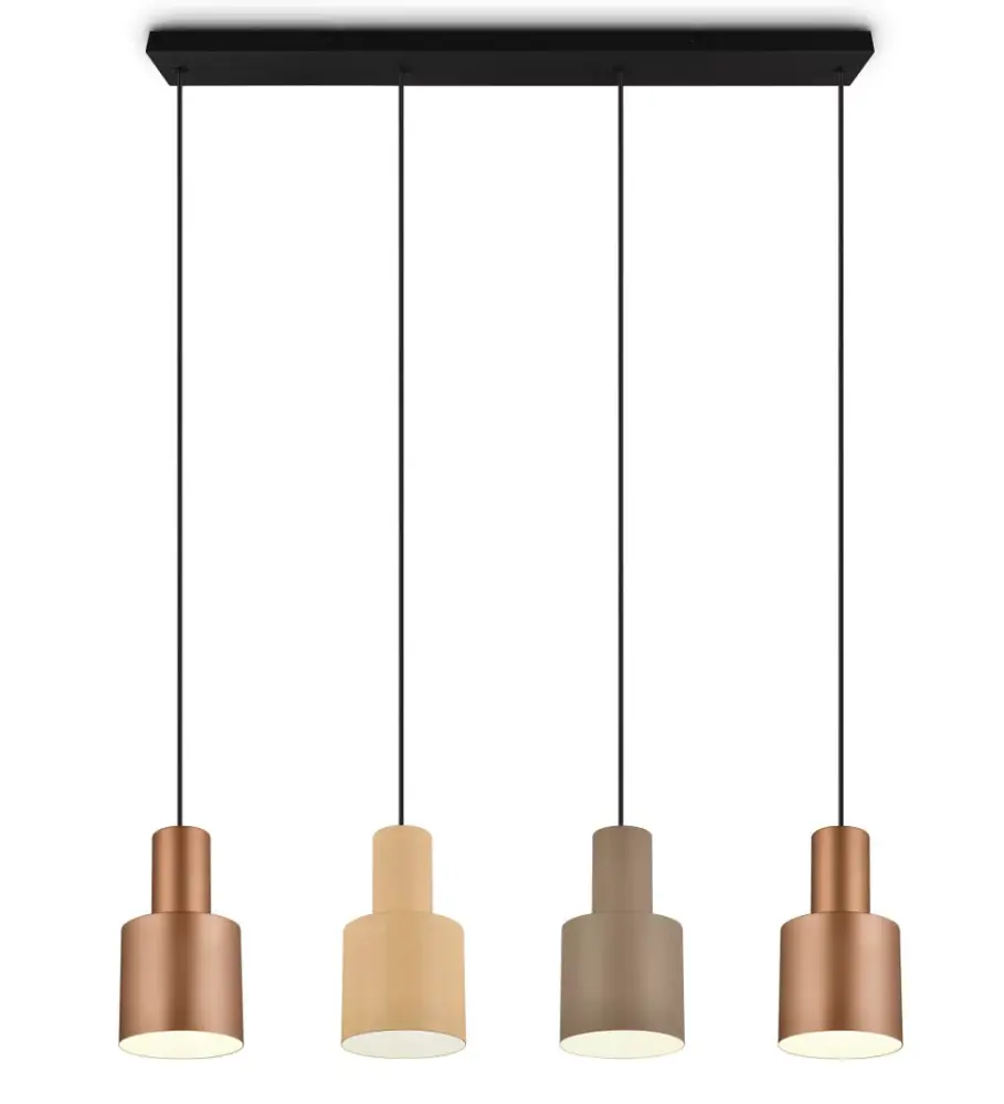 Trio Leuchten Hängelampe Agudo 4-flammig L 80 cm schwarz Trio Leuchten Hängelampe Agudo 4-flammig L 80 cm schwarz