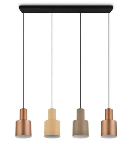 Trio Leuchten Hängelampe Agudo 4-flammig L 80 cm schwarz Trio Leuchten Hängelampe Agudo 4-flammig L 80 cm schwarz