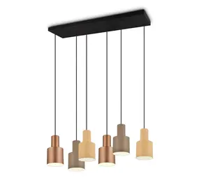 Trio Leuchten Hängelampe Agudo 6-flammig L 85 cm schwarz Trio Leuchten Hängelampe Agudo 6-flammig L 85 cm schwarz