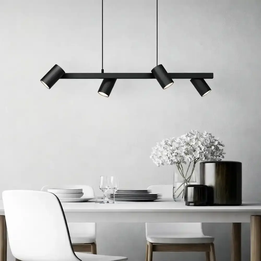 Trio Leuchten Hängelampe Marley 4-flammig L 80 cm schwarz Trio Leuchten Hängelampe Marley 4-flammig L 80 cm schwarz