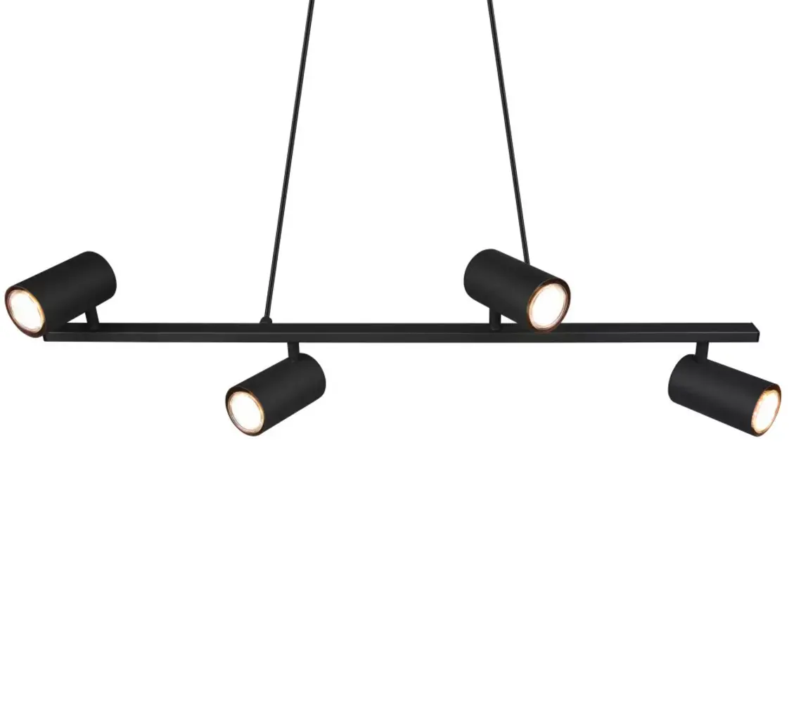 Trio Leuchten Hängelampe Marley 4-flammig L 80 cm schwarz Trio Leuchten Hängelampe Marley 4-flammig L 80 cm schwarz