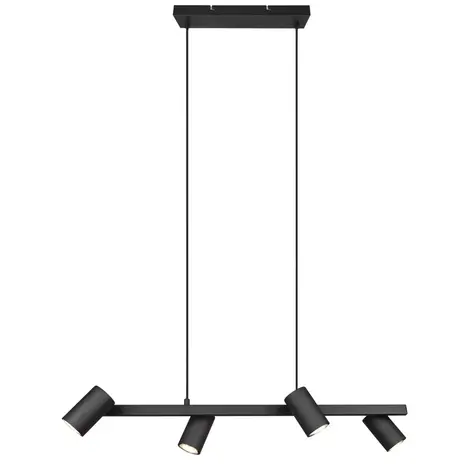 Trio Leuchten Hängelampe Marley 4-flammig L 80 cm schwarz Trio Leuchten Hängelampe Marley 4-flammig L 80 cm schwarz