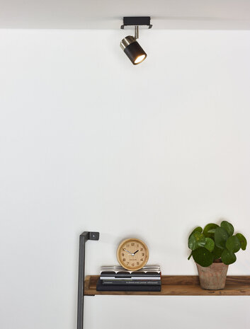 LENNERT - Plafondspot - LED Dimb. - GU10 - 1x5W 3000K - Zwart