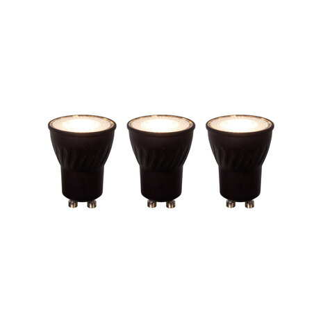 Lucide MR11 * 3 - LED Birne - Ø 3,5 cm - LED Dimb. - GU10 - 3x3,8W 2700K - Schwarz - 3er Set Lucide MR11 * 3 - LED Birne - Ø 3,5 cm - LED Dimb. - GU10 - 3x3,8W 2700K - Schwarz - 3er Set