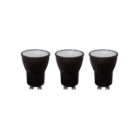 Lucide MR11 * 3 - LED Birne - Ø 3,5 cm - LED Dimb. - GU10 - 3x3,8W 2700K - Schwarz - 3er Set Lucide MR11 * 3 - LED Birne - Ø 3,5 cm - LED Dimb. - GU10 - 3x3,8W 2700K - Schwarz - 3er Set