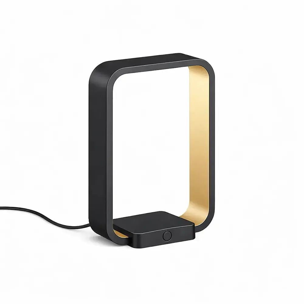 Artdelight Tischlampe Modesto H 20 cm schwarz-gold