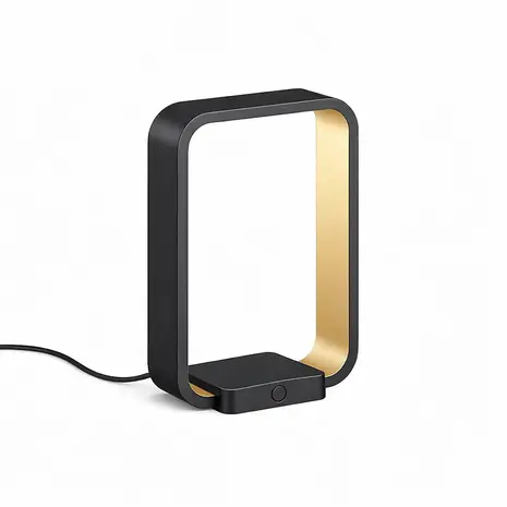 Artdelight Tischlampe Modesto H 20 cm schwarz-gold
