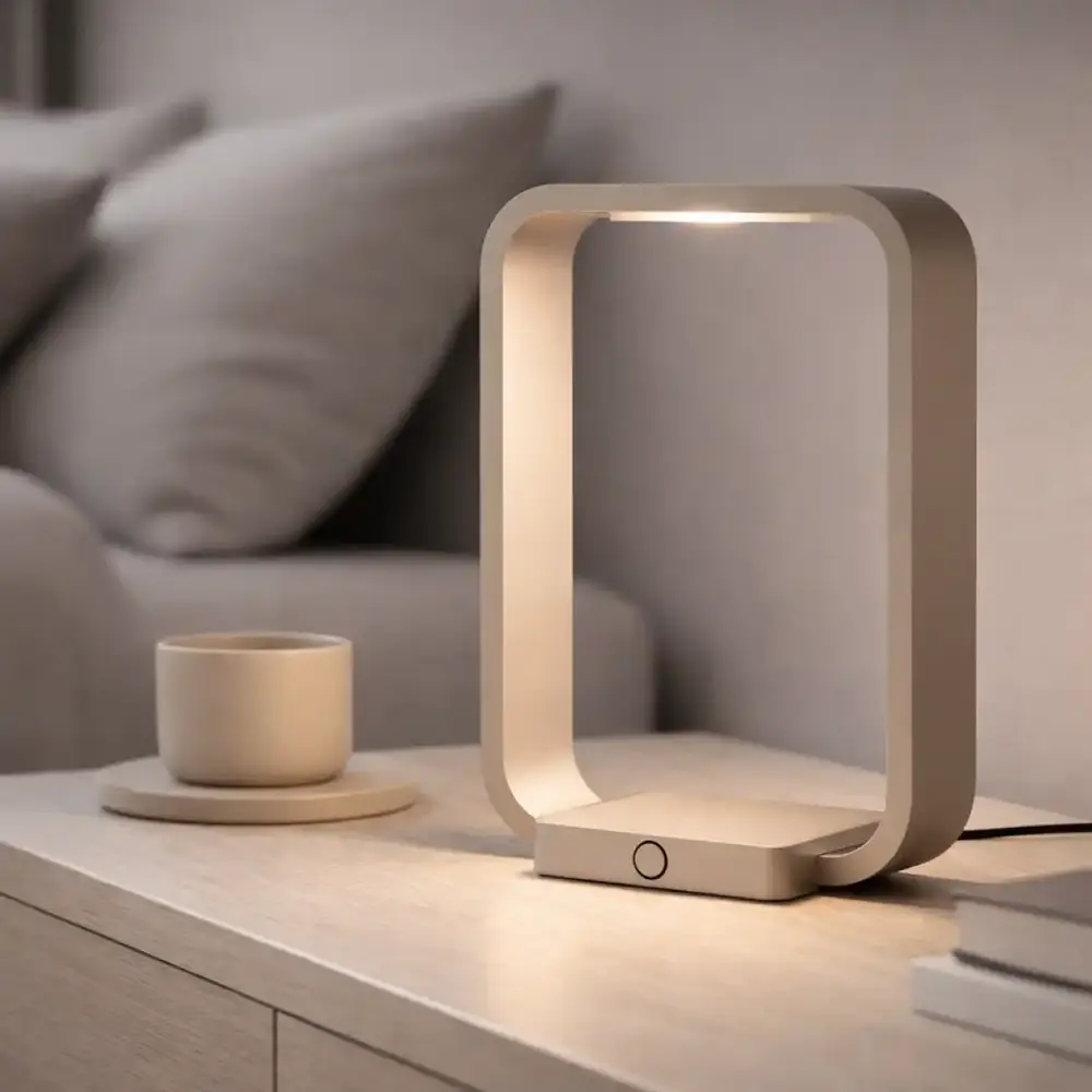 Artdelight Tafellamp Modesto H 20 cm champagne