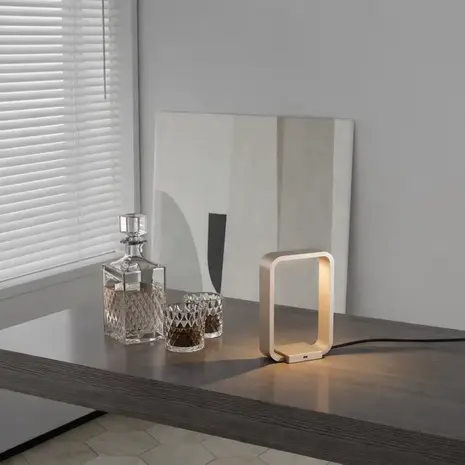 Artdelight Tafellamp Modesto H 20 cm champagne