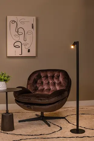 Lucide ANTRIM - Wiederaufladbare Leselampe für den Innen-/Außenbereich - Batterie/Batterie - LED Dimb. - 1x2,2W 2700K - IP54 - Mit kabelloser Ladestation - Schwarz