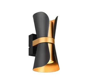 Trio Leuchten Wandleuchte Coat H 21 cm schwarz