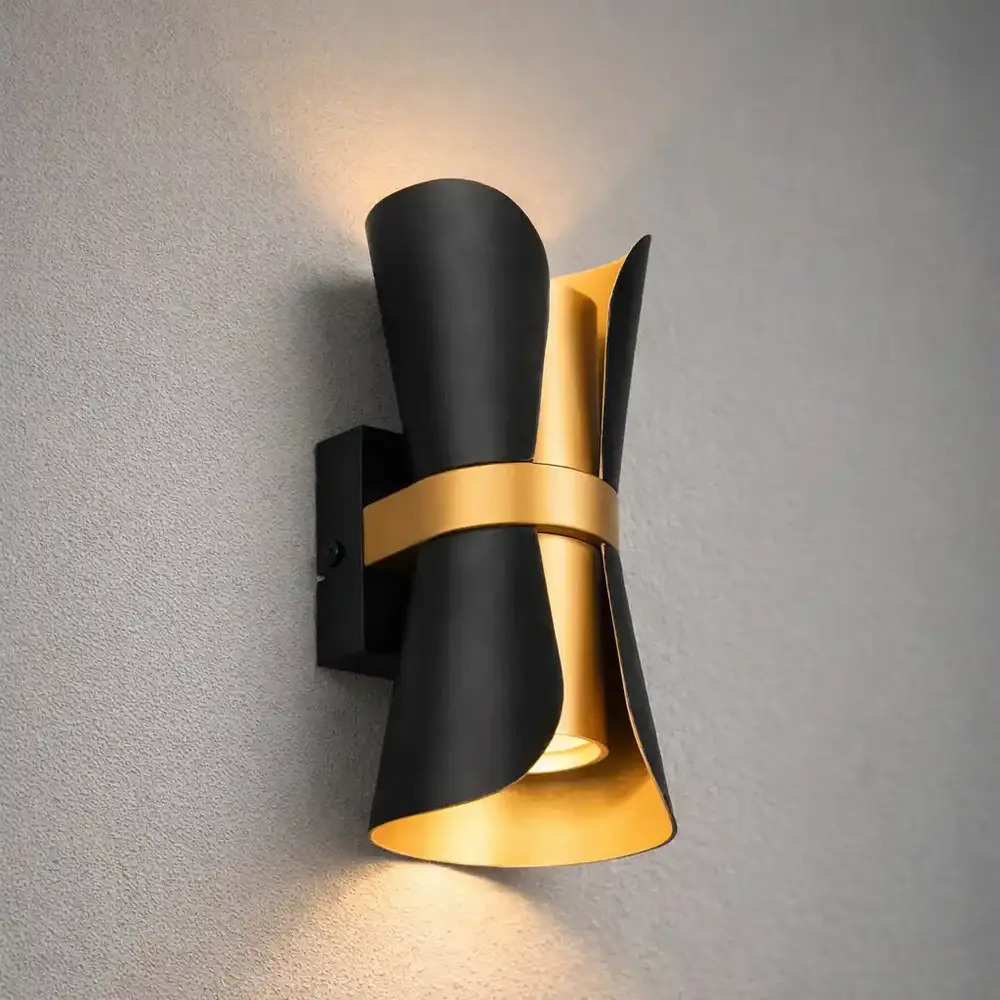 Trio Leuchten Wandleuchte Coat H 21 cm schwarz