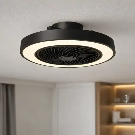 Freelight Deckenventilator Fiato Ø 50 cm schwarz