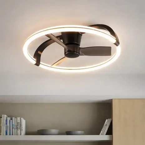 Trio Leuchten Deckenventilator Stockholm Ø 74 cm, schwarz