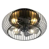 Trio Leuchten Deckenventilator Johanna Ø 61 cm, schwarz