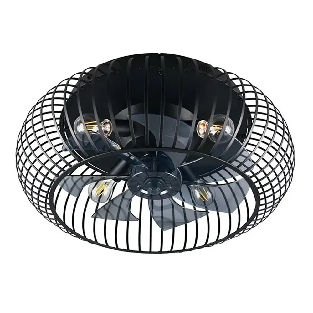 Trio Leuchten Plafondventilator Johanna Ø 61 cm zwart