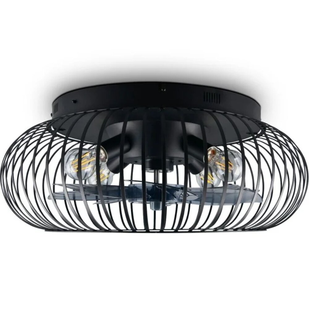 Trio Leuchten Deckenventilator Johanna Ø 61 cm, schwarz