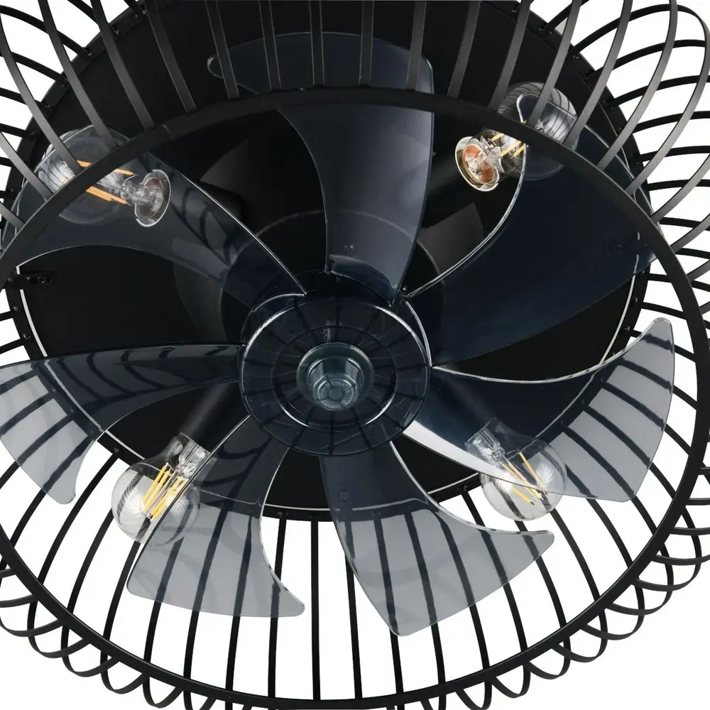 Trio Leuchten Deckenventilator Johanna Ø 61 cm, schwarz