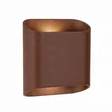 Ylumen ATILA – Wandleuchte für den Innen- und Außenbereich – LED, dimmbar – 2x5W 2700K – IP65 – Kakao