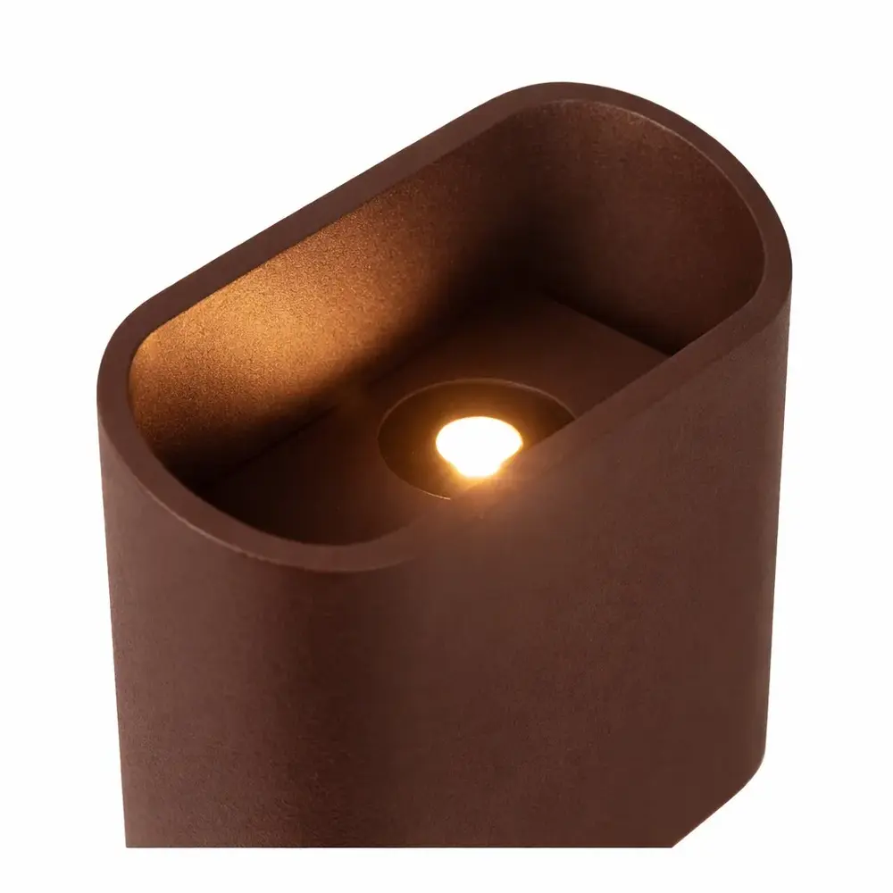 Ylumen ATILA – Wandleuchte für den Innen- und Außenbereich – LED dimmbar – 2x5W 2700K – IP65 – Kakao