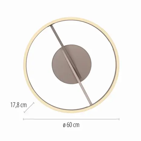 Neuhaus PURE Deckenleuchte Loop Ø 60 cm, champagnerfarben