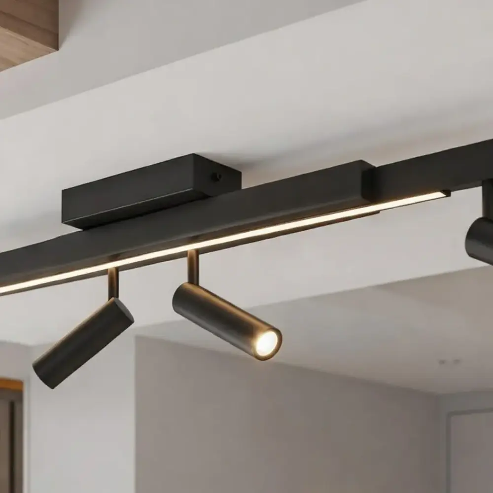 Trio Leuchten Hängelampe Zeno 4-flammig L 85 cm schwarz Trio Leuchten Hängelampe Zeno 4-flammig L 85 cm schwarz