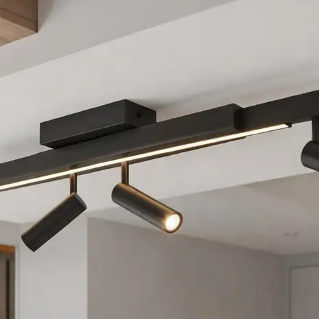 Trio Leuchten Hängelampe Zeno 4-flammig L 85 cm schwarz Trio Leuchten Hängelampe Zeno 4-flammig L 85 cm schwarz