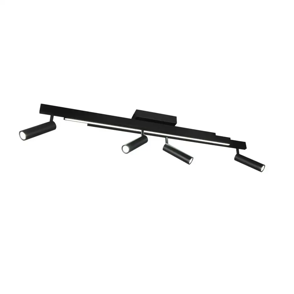 Trio Leuchten Hängelampe Zeno 4-flammig L 85 cm schwarz Trio Leuchten Hängelampe Zeno 4-flammig L 85 cm schwarz