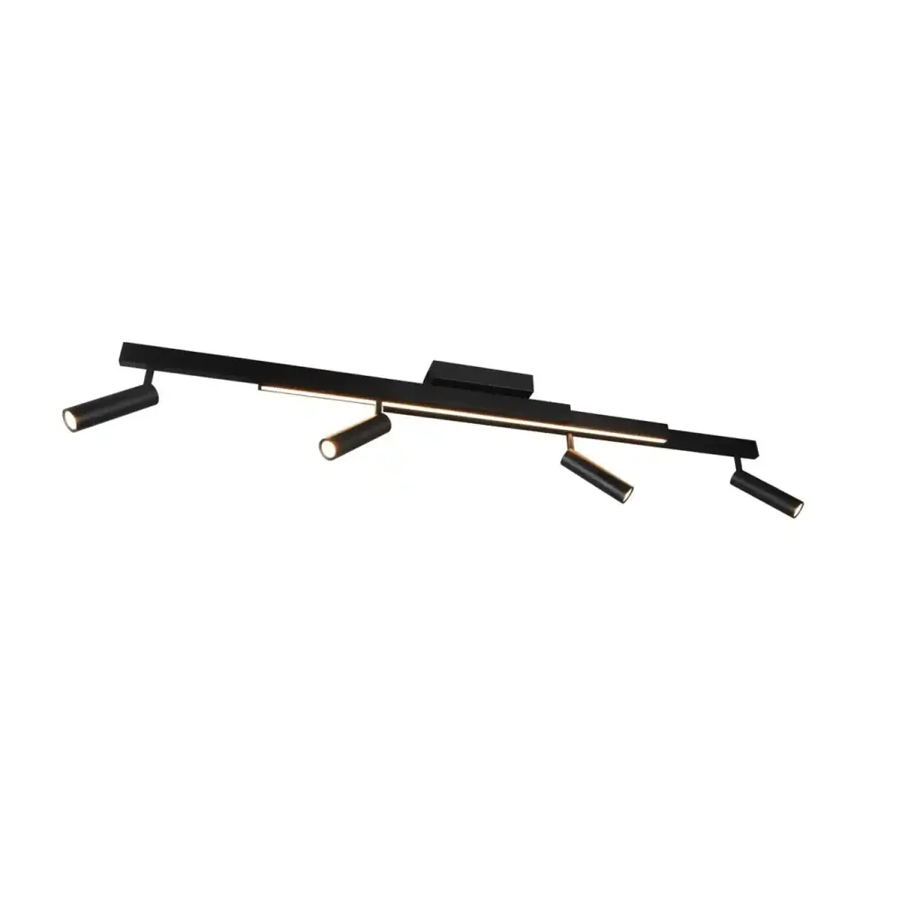 Trio Leuchten Hängelampe Zeno 4-flammig L 85 cm schwarz Trio Leuchten Hängelampe Zeno 4-flammig L 85 cm schwarz