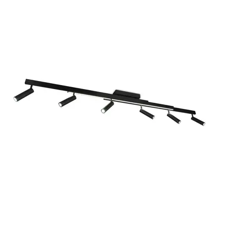 Trio Leuchten Hängelampe Zeno 6-flammig L 112,5 cm schwarz