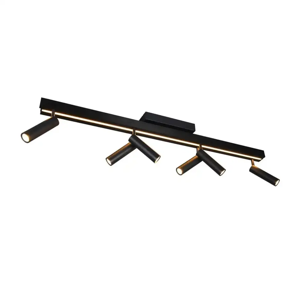 Trio Leuchten Hängelampe Zeno 6-flammig L 112,5 cm schwarz