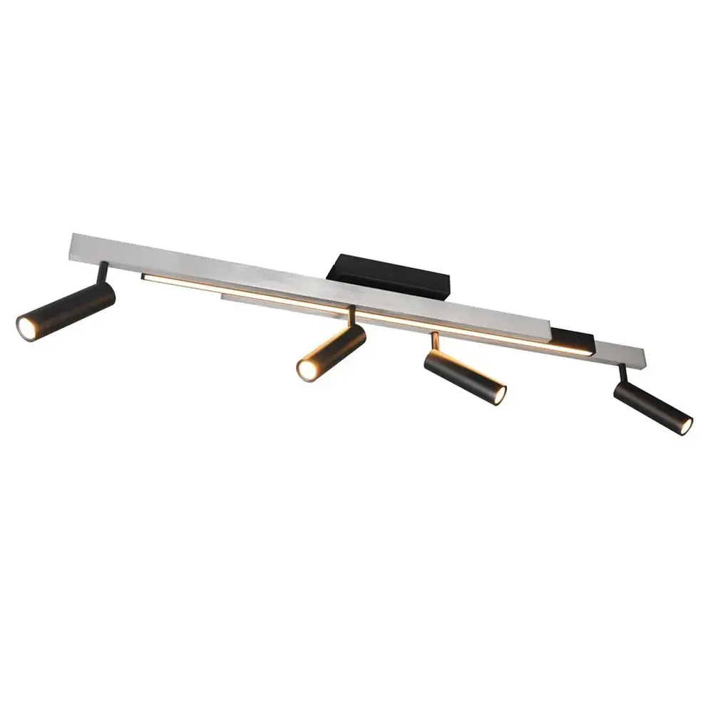 Trio Leuchten Hängelampe Zeno 4-flammig L 85 cm grau Trio Leuchten Hängelampe Zeno 4-flammig L 85 cm grau