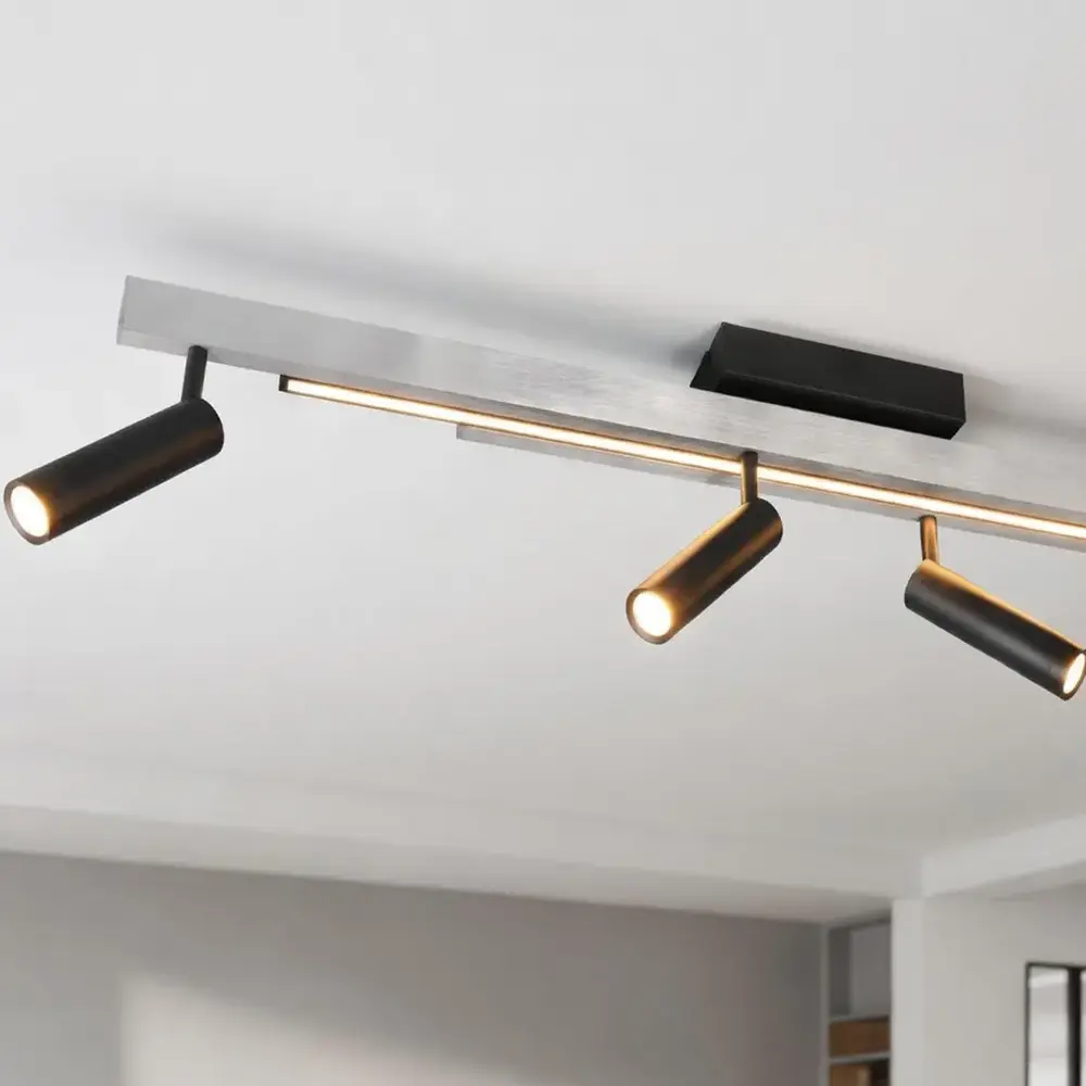 Trio Leuchten Hängelampe Zeno 4-flammig L 85 cm grau Trio Leuchten Hängelampe Zeno 4-flammig L 85 cm grau