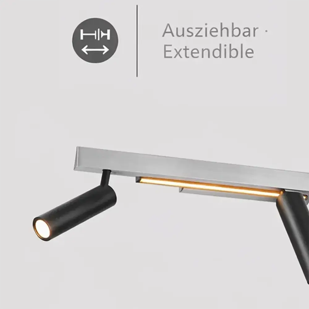 Trio Leuchten Hängelampe Zeno 4-flammig L 85 cm grau Trio Leuchten Hängelampe Zeno 4-flammig L 85 cm grau