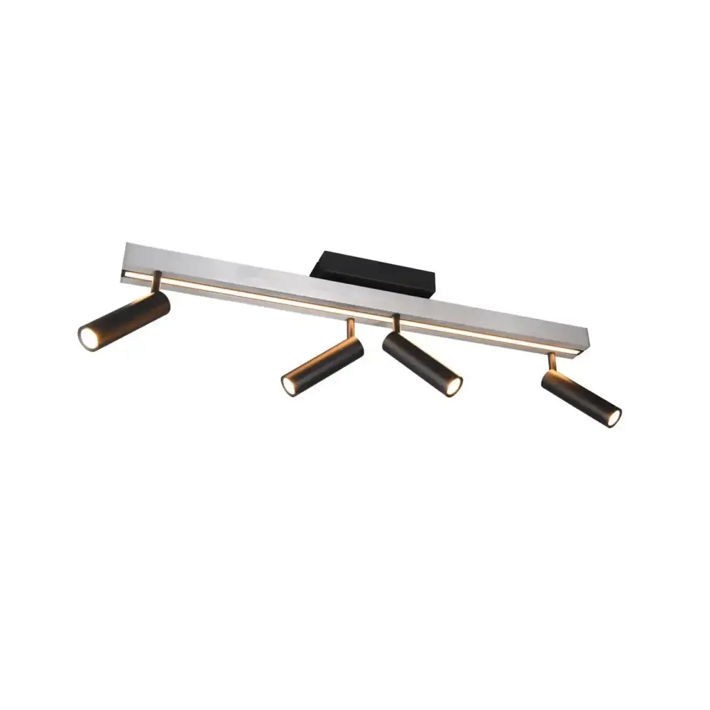 Trio Leuchten Hängelampe Zeno 4-flammig L 85 cm grau Trio Leuchten Hängelampe Zeno 4-flammig L 85 cm grau