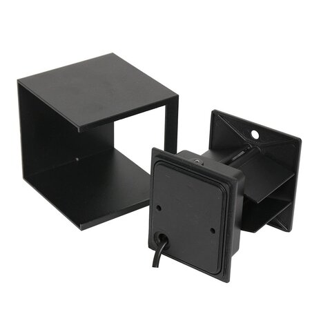 Steinhauer Außenleuchte Boxx inkl. LED 2-Licht Tag-Nacht-Sensor schwarz