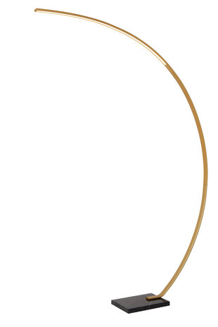 Lucide CURVE – Bogenlampe – LED, dimmbar – 1×15 W, 2700 K – Mattgold / Messing