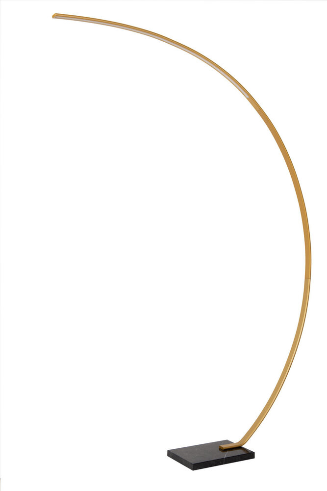 Lucide CURVE – Bogenlampe – LED, dimmbar – 1×15 W, 2700 K – Mattgold / Messing
