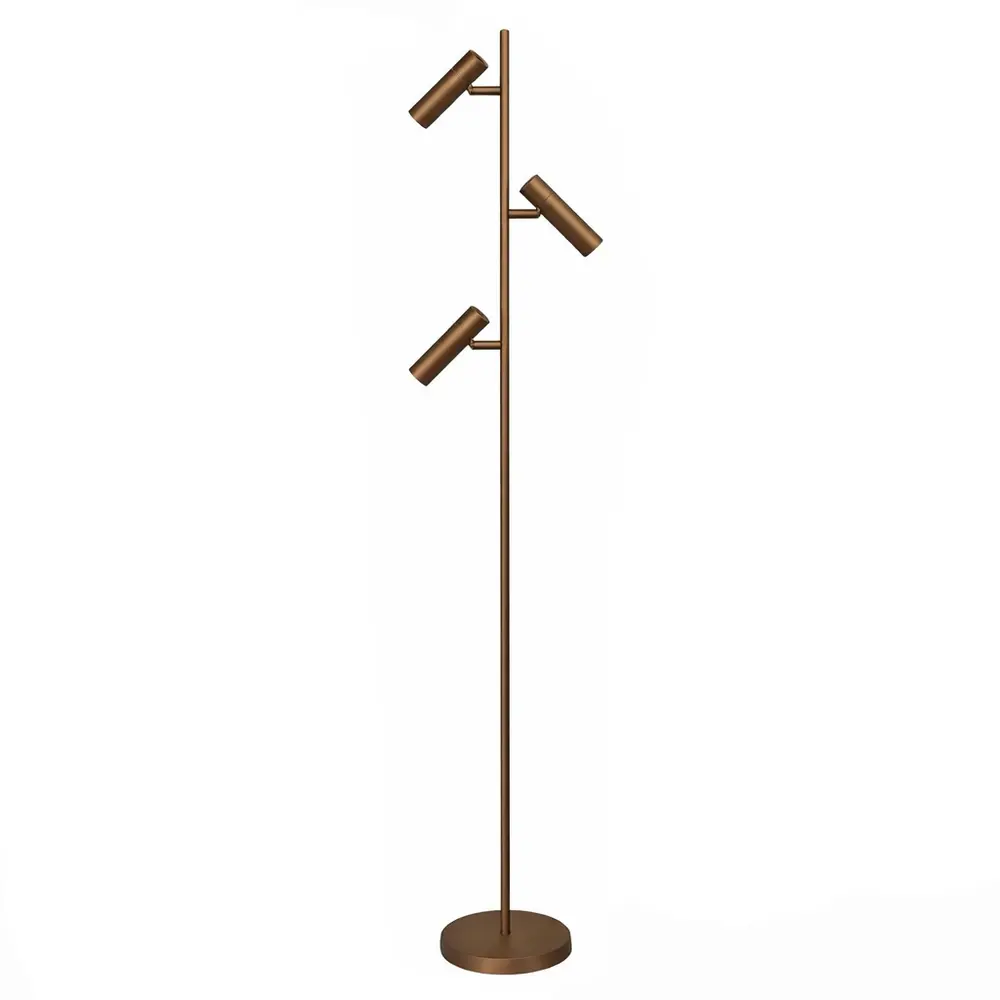 Freelight Stehlampe Undici, 3-flammig, H 165 cm, bronze-gold