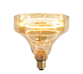 Lucide GO150 – Glühfadenlampe – Ø 15 cm – dimmbare LED – E27 – 1×4 W, 2200 K – bernsteinfarben