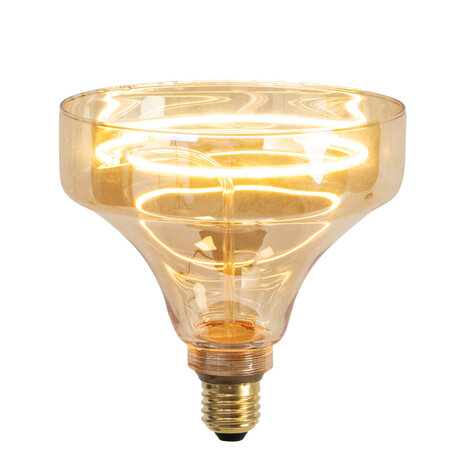 Lucide GO150 – Glühfadenlampe – Ø 15 cm – dimmbare LED – E27 – 1×4 W, 2200 K – bernsteinfarben